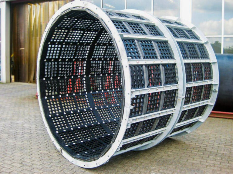 Gummisieb mit Metallgitter, rund, Rohr